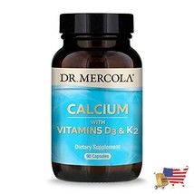 Dr. Mercola, Calcium with Vitamins D3 &amp; K2 Dietary Supplement, 90 Servin... - £121.33 GBP