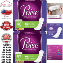 Poise Incontinence Panty Liners Very Light Absorbency Regular 48ct - £14.35 GBP+