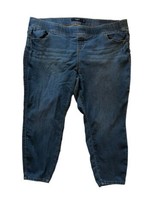 Torrid Womens Jeans Pull On L EAN J EAN Blue Denim Tapered Leg Stretch Sz 4X Short - £19.12 GBP