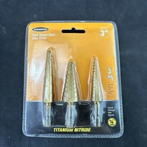 Warrior HIGH SPEED STEEL STEP DRILLS - 3 PC Titanium Nitride 1/4 shank. - £6.50 GBP