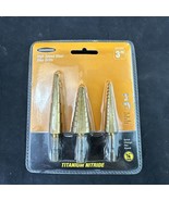 Warrior HIGH SPEED STEEL STEP DRILLS - 3 PC Titanium Nitride 1/4 shank. - £6.52 GBP