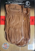 Two (2) Pair Plainsman™ Premium Cabretta Leather Gloves ~ Extra Large XL PL200B - $37.40