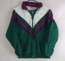 Vintage Bold Spirit Women&#39;s Colorful Full Zip 100% Nylon Jacket Size Medium - $21.46 CAD