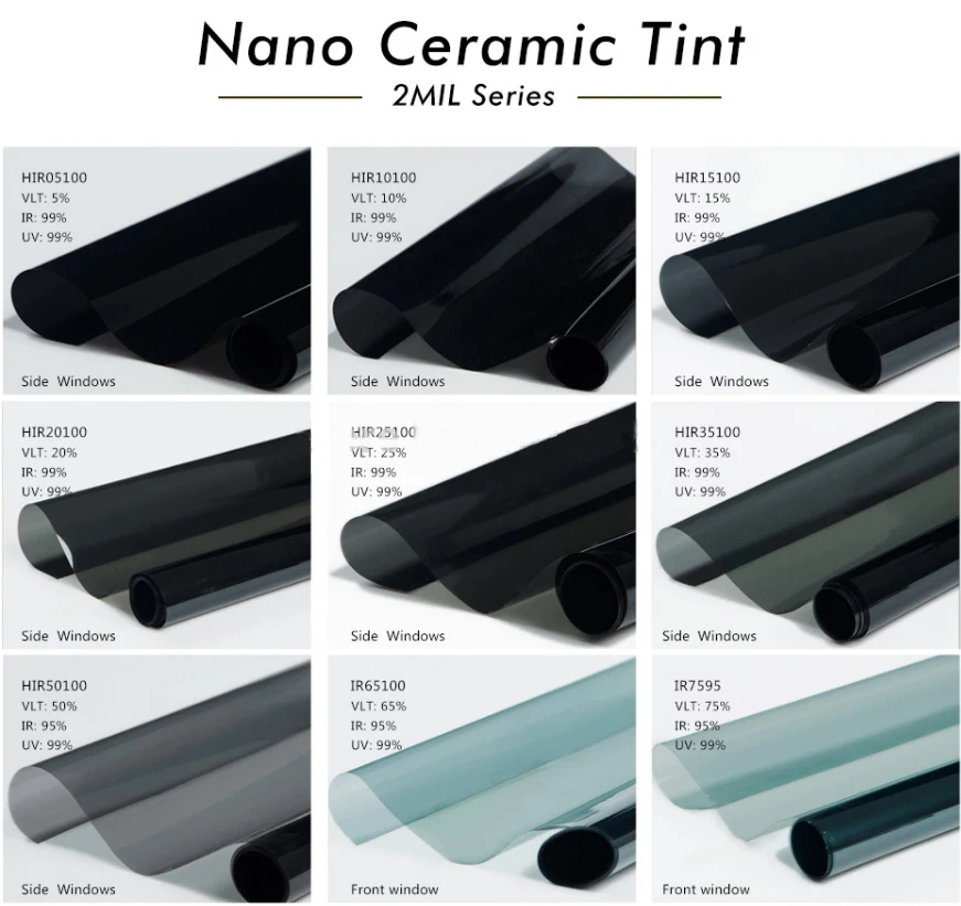  x 50cm Nano Ceic UV400 Film Heat Insulation Car Gl Windshield Rear Window Tinti - £77.04 GBP