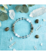 Labradorite &amp; Aquamarine Reflection Bracelet Evolve Mala - $14.00