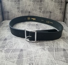 Boston Crafted With Pride In USA Size 34 US Postal Approved Black Leather Belt - £15.81 GBP