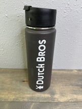 *Hydro Flask, grey/silver wide mouth water bottle Dutch Bros edition, size 20oz - £21.01 GBP