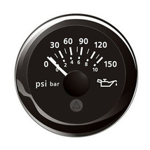 Veratron 52MM (2-1/16&quot;) ViewLine Oil Pressure Indicator 0 to 150 PSI - Black Dia - £49.51 GBP