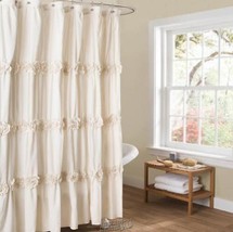 Lush Décor - Darla Shower Curtain Ivory - £53.14 GBP