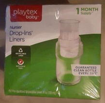 150 Count Playtex Baby Drop-Ins Liners 4oz For Nurser Bottles SEALED BOX - $24.74