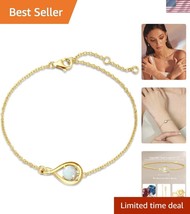925 Sterling Silver Opal Infinity Bracelet - Love Jewelry for Special Oc... - $1,120.91 MXN