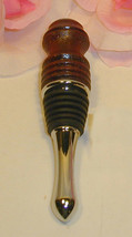 New Hand Crafted Hand Turned Sapele Wood Topped Wine bottle Stopper Grea... - £14.21 GBP
