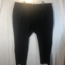 Talbots Size 24W Black w Black Polka Dots Stretch Skinny Jeggings Pants ... - £31.15 GBP
