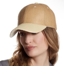 Magid Colorblock Straw Womens Baseball Hat Natural Toast Back Hook Loop ... - $311.55 MXN