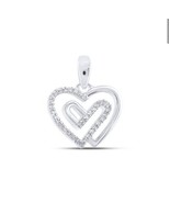 10K White Gold Diamond Heart Pendant 1/12 CTW - €344,77 EUR