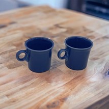 Fiesta Ware Cobalt Blue Coffee Mug - Ring Handle/ 2 Homer Laughlin HLC USA Cup - £14.08 GBP