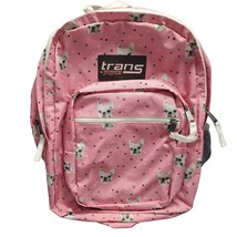 Trans by Jansport French SuperMax Backpack Pink Canvas Dog Print JS00TM60 - £17.75 GBP