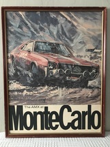 Vintage Original 1969The AMX at Monte Carlo Racing Rally Car Poster - £45.72 GBP