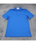 Champion Shirt Mens M Blue Polo Duo Dry Short Sleeve Collar Button Polye... - £18.22 GBP