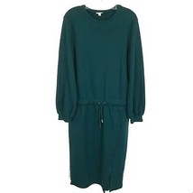NWOT Womens Size Large Garnett Hill Teal Knit Drawstring Waist Long Sleeve Dress - £31.32 GBP