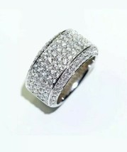 4ct Rund Schliff Labor Erstellt Diamant Hochzeit Haufen Ring Band 14ct Vergoldet - £95.88 GBP