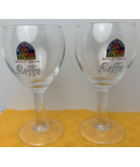 LEFFE Belgium Stemmed BEER GLASSES w/ Stained Glass Logo 25cl RC 2 glass... - £10.11 GBP