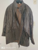 Mens Etches Leder Top Grade Vintage Brown Real Leather Jacket Size Xl - £59.60 GBP