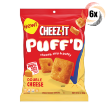 6x Bag Cheez-It Puff&#39;d Double Cheese Flavor Baked Snack 3oz Cheesy, Airy... - $26.38