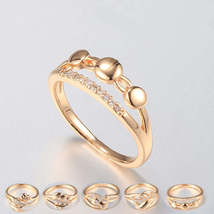 14K gold plated zircon engagement ring, diamonds, and designer rings. - $28.14