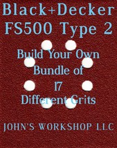 Build Your Own Bundle of Black+Decker FS500 Type 2 1/4 Sheet No-Slip Sandpaper - $0.99