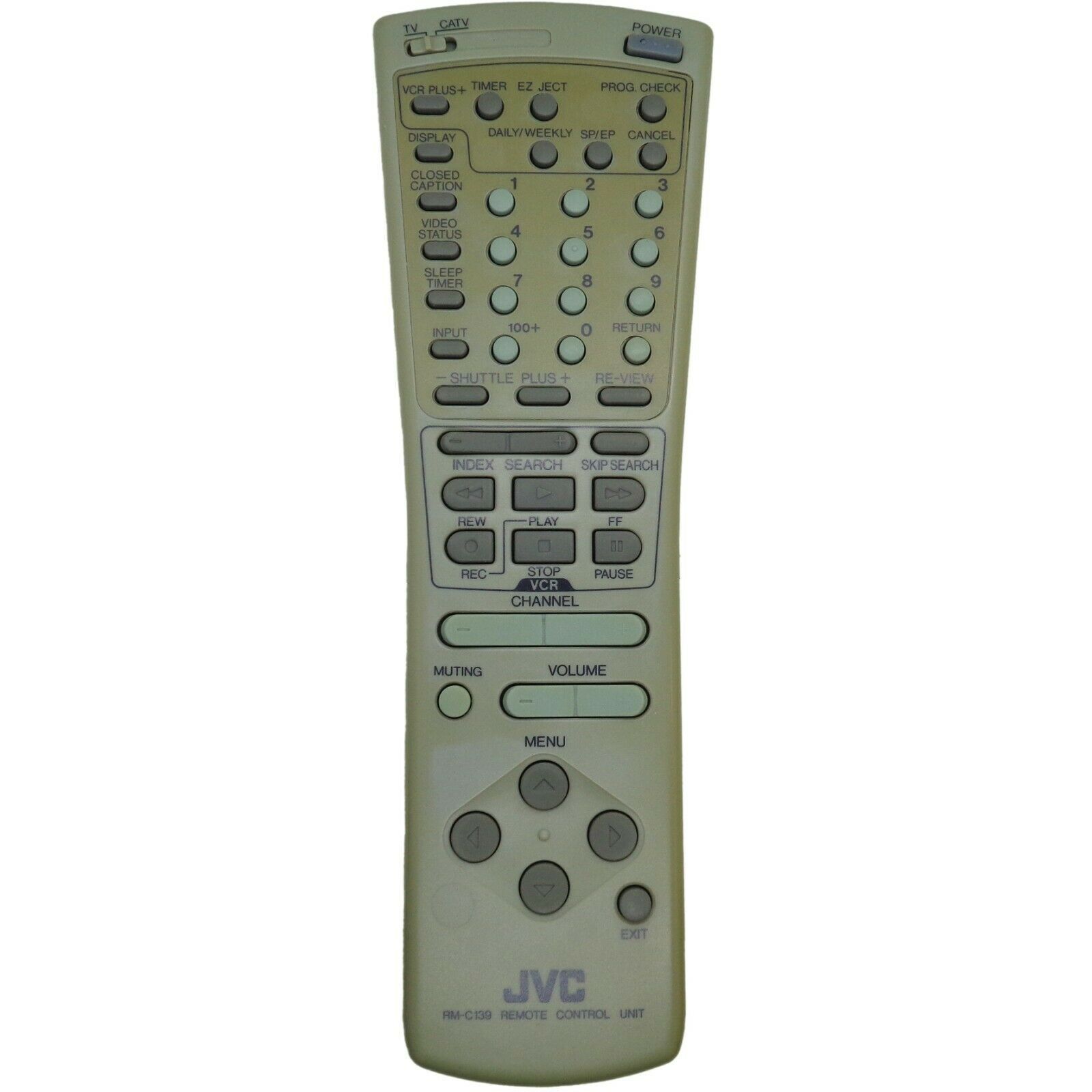 JVC RM-C139 Factory Original TV/VCR Combo Remote For TV-20240 - SEE PHOTOS - $9.99