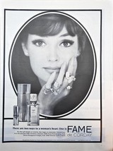Parfums De Corday Fame Beautiful Woman Eyes Rings Christmas-1963 VTG Pri... - $238.56 MXN