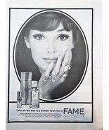 Parfums De Corday Fame Beautiful Woman Eyes Rings Christmas-1963 VTG Pri... - $238.56 MXN