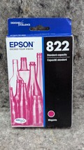 Genuine Epson 822 Magenta Ink Cartridge Standard Capacity – Sealed OEM 1... - $13.99