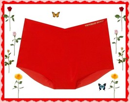 M  Bright Red NO SHOW Edges Victorias Secret High Waist Midi Brief Pantie RARE - £9.83 GBP