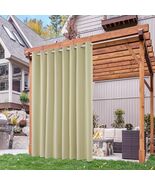 Deconovo Solid Grommet Waterproof Outdoor Curtains Patio 105x96 Green - €21,12 EUR