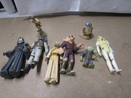 Star Wars Figure Lot 8 Piece Yoda Palpatine Klaatu Ree-Yees Tusken - £54.81 GBP