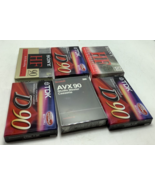 New 6 Blank Cassette Tape Lot - TDK D90 - Sony 90 Scotch avx90  NEW sealed! - £9.70 GBP