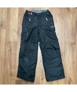 Champion Kids Black Pink Ski Snow Pants Size 7-8 Medium Waterproof Winter - £21.67 GBP
