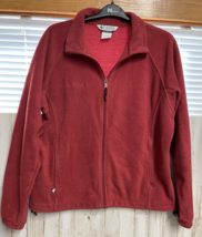 Columbia Jacket Womens XL Full Zip Long Sleeve Outdoors Red Fleece - $13.95