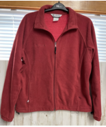 Columbia Jacket Womens XL Full Zip Long Sleeve Outdoors Red Fleece - $265.14 MXN