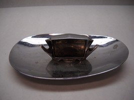 Vintage Metal Ashtrays Dupont Nylon 25th Anniversary Oval Shaped Made In Usa - £32.86 GBP