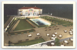Washington DC Aztec Garden Pan American Annex Night View 1940s Vintage Postcard - £11.31 GBP