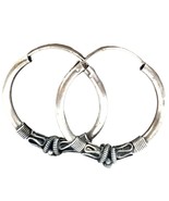 Vintage Sterling Silver 925 Hoop Earrings  1.5” - €33,48 EUR