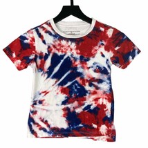 Tommy Hilfiger Boys&#39; Tie-Dye T-Shirt Kids 6 White &amp; Blue Short Sleeve Crew Neck - £10.89 GBP
