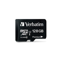 Verbatim 44085 128GB PREMIUM MICROSDXC MEMORY CARD WITH ADAPTER, UHS-I C... - $45.04