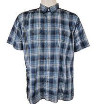 Kuhl Response Hiking Shirt Mens XL Blue Plaid Eluxur Odor Control UPF30 7153 - £20.79 GBP