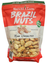 Nature's Eats Raw Unsalted Brazil Nuts 24  oz. Big Club Bag!   1.5lb - $19.60