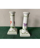 Villeroy &amp; Boch AMAPOLA Candlesticks Pair Germany Excellent Condition! - $59.99