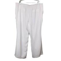 Jessica London Pants White 24 Chiffon Lined Lightweight Pockets Stretch New - $29.69